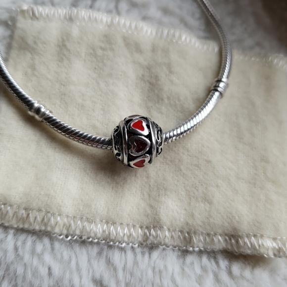 Kay Jewelers Michael Anthony Charmed Memories Enamel Heart Sterling silver Charm - Picture 6 of 6